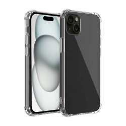 Coque iPhone 15 Plus Antichoc bords renforcés en Silicone Transparente  