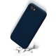 Lot de 2 Coques iPhone  7/8/ SE 2020 /SE 2022 Transparente et Bleue Antichoc Silicone + 2 Vitres en verre trempé
