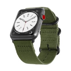 Bracelet en nylon pour Apple Watch (42/44/45/49 mm) Vert Foret