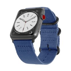 Bracelet en nylon pour Apple Watch (42/44/45/49 mm) Bleu