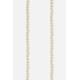 Chaîne bijoux Agathe avec mousquetons dorés de 120 cm en perles ultra résistante 