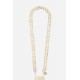 Chaîne bijoux Alice avec mousquetons dorés de 120 cm en résine ultra résistante coloris écaille beige