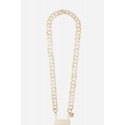 Chaîne bijoux Alice avec mousquetons dorés de 120 cm en résine ultra résistante coloris écaille beige