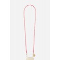 Chaîne bijoux Lou avec mousquetons dorés de 120 cm en résine ultra résistante Rose Doré