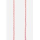 Chaîne bijoux Lou avec mousquetons dorés de 120 cm en résine ultra résistante Rose Doré