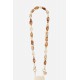 Chaîne bijoux Andy avec mousquetons dorés de 120 cm en résine ultra résistante Beige