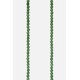 Chaîne bijou Carla 120 cm perles calcédoines vertes avec mousquetons dorés