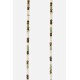 Chaîne bijou Joy 120 cm perles naturelles de boulier vertes, marrons et roses avec mousquetons dorés