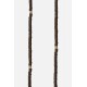 Chaîne bijou Gaby 120 cm perles en bois marron avec mousquetons dorés