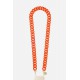 Chaîne bijoux Alice avec mousquetons dorés de 120 cm en résine Orange