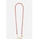 Chaîne bijoux Lou avec mousquetons dorés de 120 cm en métal ultra résistante Rouge et Doré