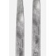 Lanière sangle réglable Ida 120 cm cuir vegan croco argent avec mousquetons argent