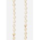 Chaîne bijou Leonie 120 cm perles beige avec mousquetons dorés 