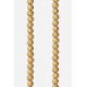 Chaîne bijou Albane 120 cm perles effet bois avec mousquetons dorés 