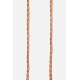Chaîne bijoux Lou avec mousquetons dorés de 120 cm en métal ultra résistante camel et Doré