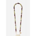 Chaine bijoux Emmy 120 cm résine dégradés vert et violet et mousquetons dorés