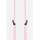 Lanière cordon Naé en coton tressée avec mousquetons noir metallisé, coloris rose vif
