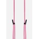Lanière cordon Nae en coton tressée avec mousquetons noir metallisé, coloris fushia