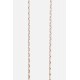 Lanière cordon Lilou en coton tressée avec embout en métal noir mat, coloris jacquard rose/beige 