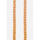 Chaîne bijoux Emmy avec mousquetons dorés de 120 cm en résine ultra résistante coloris moutard