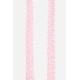 Lanière Sangle James 120 cm rose en cordon tressé avec mousquetons dorés 