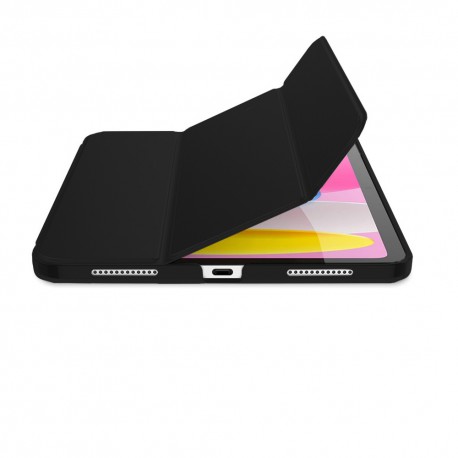 Housse noire Nouvel Apple iPad 10,9 pouces 2022 4G/5G rotative 360 degres -  Etui noir coque protection iPad 10eme generation - Accessoires pochette -  Xeptio