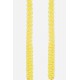 Lanière Sangle James 120 cm jaune en cordon tressé avec mousquetons dorés 