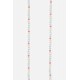 Chaîne bijoux Elona avec mousquetons dorés de 120 cm perles pastels