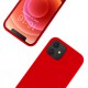 Coque iPhone 12/12 Pro Silicone liquide Rouge + 2 Vitres en Verre trempé Protection écran Antichocs