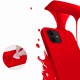 Coque iPhone 12/12 Pro Silicone liquide Rouge + 2 Vitres en Verre trempé Protection écran Antichocs