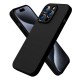 Coque iPhone 15 Pro Silicone liquide Noire + 2 Vitres en Verre trempé Protection écran Antichocs