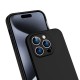 Coque iPhone 15 Pro Silicone liquide Noire + 2 Vitres en Verre trempé Protection écran Antichocs