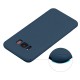 Coque Samsung Galaxy S8 Silicone liquide Bleu Marine + 2 Vitres en Verre trempé Protection écran Antichocs