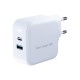 Chargeur rapide double port (USB-C + USB-A)  68W