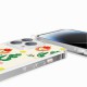 Coque iPhone 14 Pro Max avec anneau glossy transparente Fleurs et crocodiles Design La Coque Francaise.