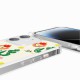 Coque iPhone 12 Mini avec anneau glossy transparente Fleurs et crocodiles Design La Coque Francaise.