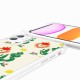 Coque iPhone 11 avec anneau glossy transparente Fleurs et crocodiles Design La Coque Francaise.