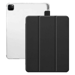Etui iPad Pro 11 pouces/ iPad Air (2020 et 2022) transparent avec Smart Cover et contour Noir
