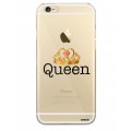 Coque iPhone 6/6S rigide transparente Queen Dessin Evetane