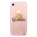Coque iPhone 7/8/ iPhone SE 2020 rigide transparente Queen Dessin Evetane