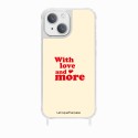 Coque iPhone 13 Mini avec anneau glossy transparente With love and more Design La Coque Francaise.