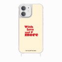 Coque iPhone 12 Mini avec anneau glossy transparente With love and more Design La Coque Francaise.