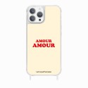 Coque iPhone 12 PRO MAX avec anneau glossy transparente Amour amour Design La Coque Francaise.