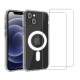 Coque iPhone 13 Mini Transparente Compatible Magsafe + 2 Vitres Protection Ecran