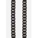 Chaîne bijoux Alice avec mousquetons dorés de 120 cm en résine ultra résistante coloris noir mat