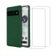 Coque Google Pixel 7 Silicone Liquide Vert Foret + 2 Vitres en verre trempé Protection écran
