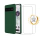 Coque Google Pixel 7 Silicone Liquide Vert Foret + 2 Vitres en verre trempé Protection écran