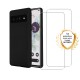 Coque Google Pixel 7 Silicone Liquide Noire + 2 Vitres en verre trempé Protection écran