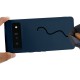Coque Google Pixel 7 Silicone Liquide Bleue Marine + 2 Vitres en verre trempé Protection écran