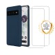 Coque Google Pixel 7 Silicone Liquide Bleue Marine + 2 Vitres en verre trempé Protection écran